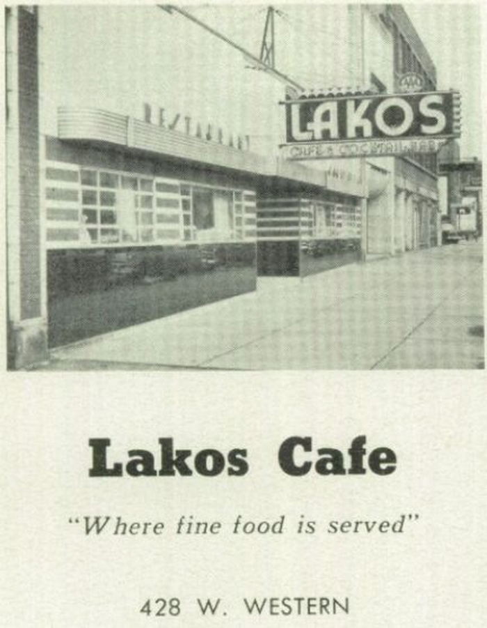 Lakos Cafe - 1954 Muskegon Yearbook